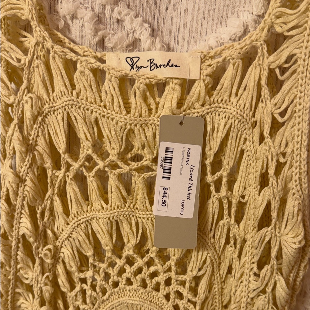 Lizard Thicket Cream Crochet Top - Picture 2 of 2